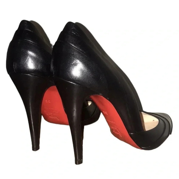 Christian Louboutin insectika 100 seta calf black pump heels size 38 - Picture 7 of 15